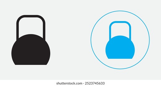 Weight Icon. weight kilogram icon on blue and black color. vector illustration.