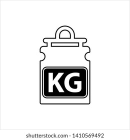 Weight Icon, Weight Kilogram Icon Vector Art Illustration