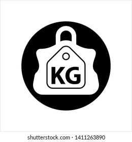 Weight Icon, Weight Kilogram Icon Vector Art Illustration