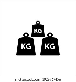 Weight Icon, Weight Kilogram Icon Vector Art Illustration