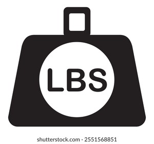 Weight icon in LBS. EPS Vector File