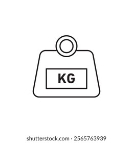 Weight icon line art vector