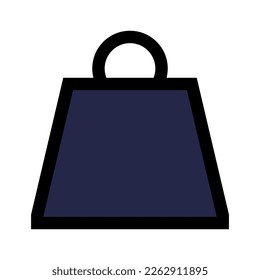 Weight icon line isolated on white background. Black flat thin icon on modern outline style. Linear symbol and editable stroke. Simple and pixel perfect stroke vector illustration.
