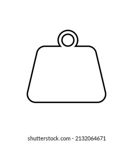 Icono de peso en estilo de línea