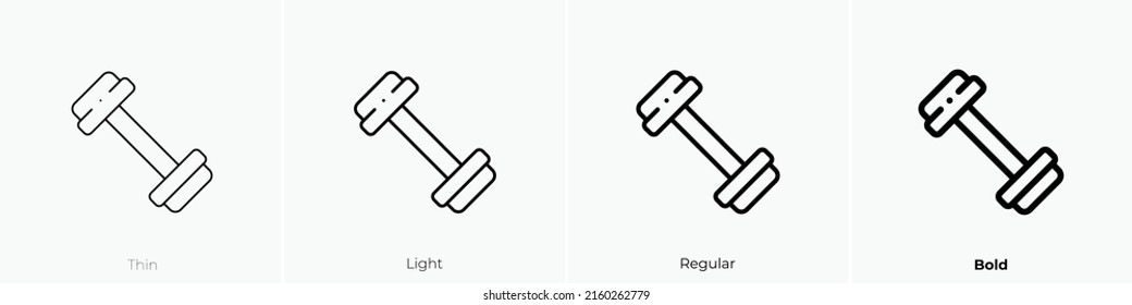 weight icon. Linear style sign isolated on white background. Vector illustration.