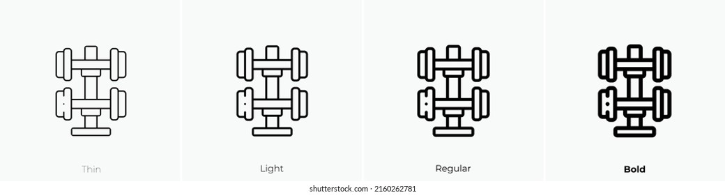 weight icon. Linear style sign isolated on white background. Vector illustration.