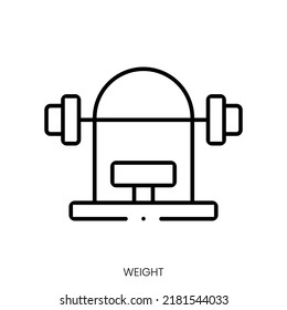 weight icon. Linear style sign isolated on white background. Vector illustration