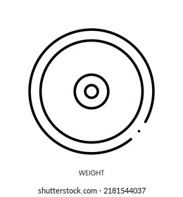 icono de peso. Signo de estilo lineal aislado en fondo blanco. Ilustración del vector