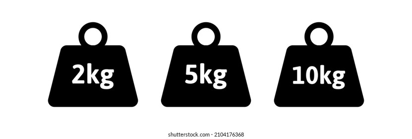 Weight Icon. Mass symbol flat design
