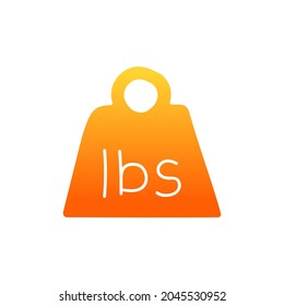 weight icon, measure icon in gradient color style, isolated on white background 