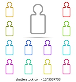 weight icon in multi color. Simple outline vector of web, minimalistic set for UI and UX, website or mobile application
