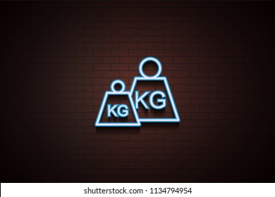 weight icon in Neon 