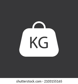 Icono de peso en fondo gris