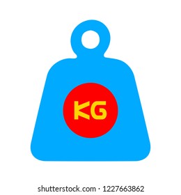 Weight Icon On White Background. Flat Style. Weight Symbol. Weight Kilogram Sign