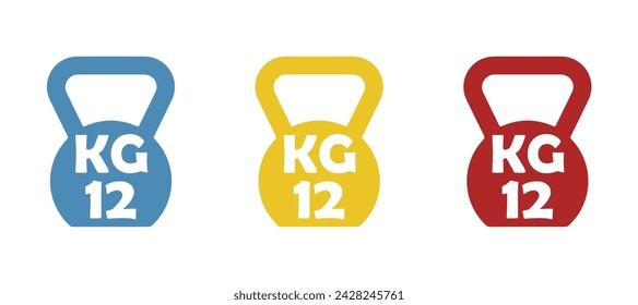 weight icon on a white background, vector illustration