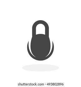 Weight icon on white background. Weight vector logo. Sports Equipment. Flat design style. Modern vector pictogram for web graphics - stock vector
