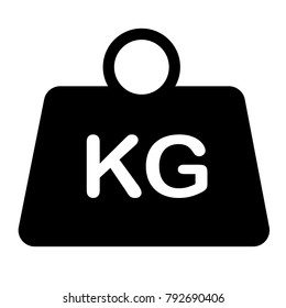 weight icon on white background. flat style. weight symbol. weight kilogram sign.