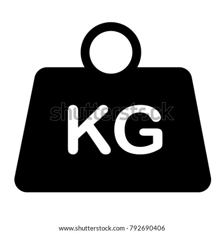 weight icon on white background. flat style. weight symbol. weight kilogram sign.