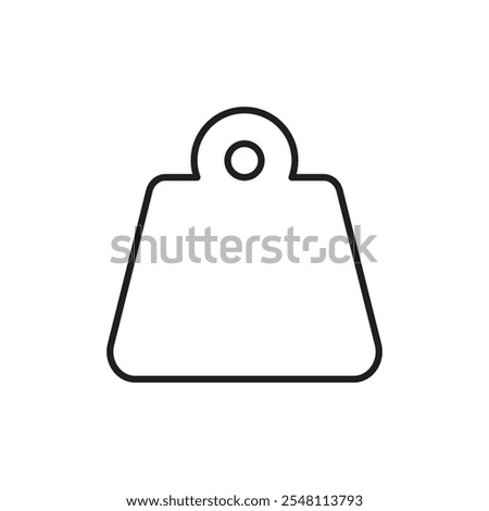 Weight icon Outline set in black and white color