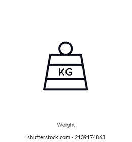 Weight icon. Outline style icon design isolated on white background