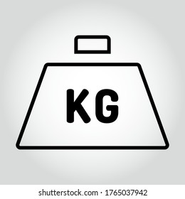 Icono de peso, signo de vector de contorno, pictograma de estilo lineal aislado en blanco. Símbolo, ilustración del logotipo. Trazo editable. Ilustración vectorial Eps10.