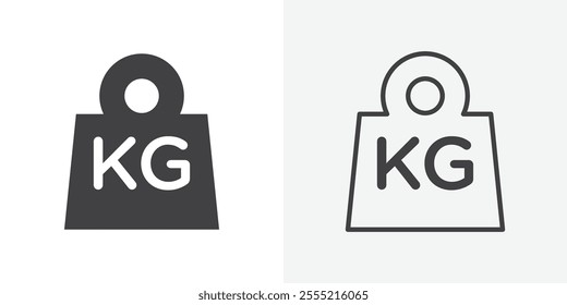 Weight icon. outlined vector style.