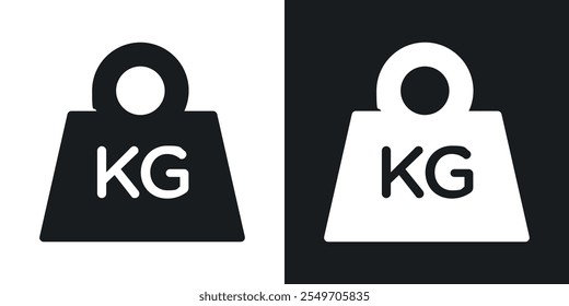 Weight icon pack in black color.