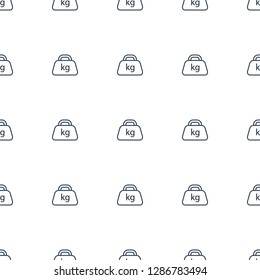 weight icon pattern seamless white background. Editable outline weight icon. weight icon pattern for web and mobile.