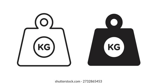 Icono de peso pictograma Plantilla, contorno simple y estilo relleno.