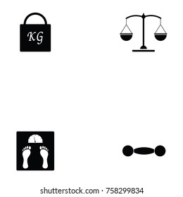 weight icon set