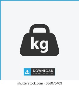 weight icon. Simple filled weight icon. On white background.