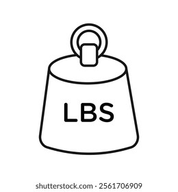 Weight icon Simple thin line flat symbol