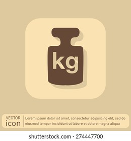 weight icon, symbol denoting a measure of weight
