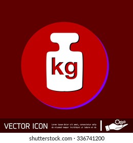 weight icon, symbol denoting a measure of weight