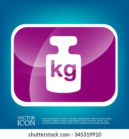 weight icon, symbol denoting a measure of weight