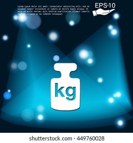 weight icon, symbol denoting a measure of weight