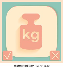weight icon, symbol denoting a measure of weight