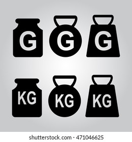 Weight icon, symbol vector illustration