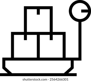 weight icon. Thin linear style design isolated on white background