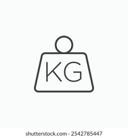 Weight icon in thin outlined.