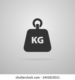 Weight Icon in trendy flat style isolated on gray background. Mass symbol for your web site design, logo, app, UI. Vector illustration. 