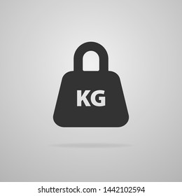 Weight Icon in trendy flat style isolated on gray background. Mass symbol for your web site design, logo, app, UI. Vector illustration. 