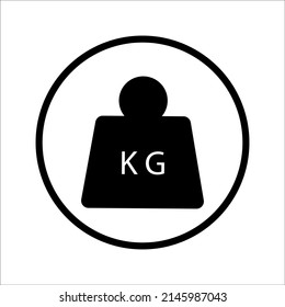 Gewichtungssymbol im trendigen, flachen Stil einzeln auf grauem Hintergrund. Massensymbol für Ihr Webdesign, Logo, App, UI. Vektorgrafik, EPS10.