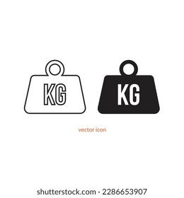 Weight Icon in trendy flat style isolated on grey background.