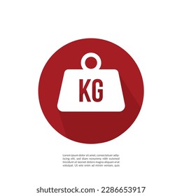 Icono de peso en un estilo plano de moda aislado en fondo gris.