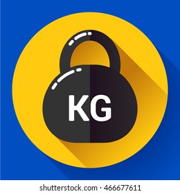 Weight Icon in trendy flat style. Sport fitness app icon