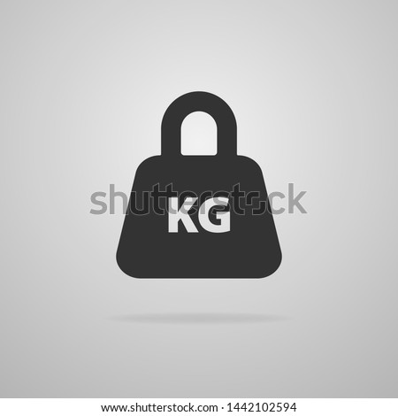 Weight Icon in trendy flat style isolated on gray background. Mass symbol for your web site design, logo, app, UI. Vector illustration. 