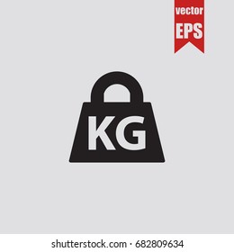 Weight icon in trendy isolated on grey background.Vector illustration.