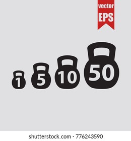 Weight icon in trendy isolated on grey background.Vector illustration.