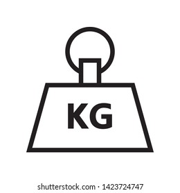 Weight icon in trendy outline style design. Vector graphic illustration. Suitable for website design, logo, app, and ui. Editable vector stroke. EPS 10.